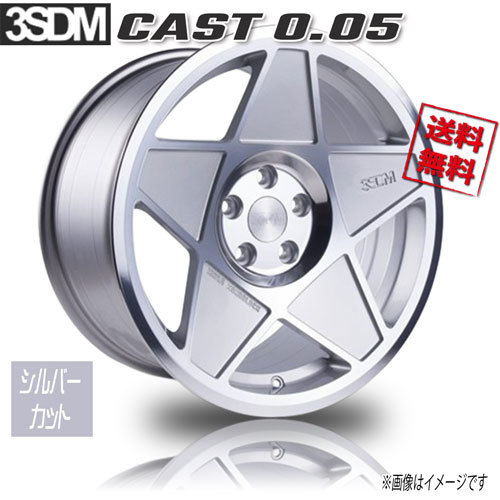 3SDM CAST 0.05 シルバーカット 18インチ 5H100 9.5J+35 4本 73 業販4本購入で送料無料_画像1