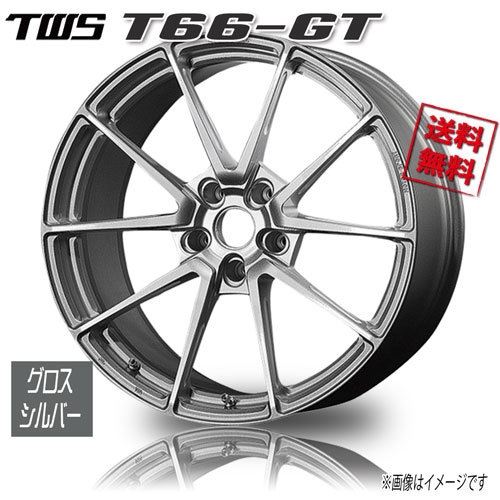TWS TWS T66-GT グロスシルバー 19インチ 5H120 10J+33 1本 72.5 業販4本購入で送料無料_画像1