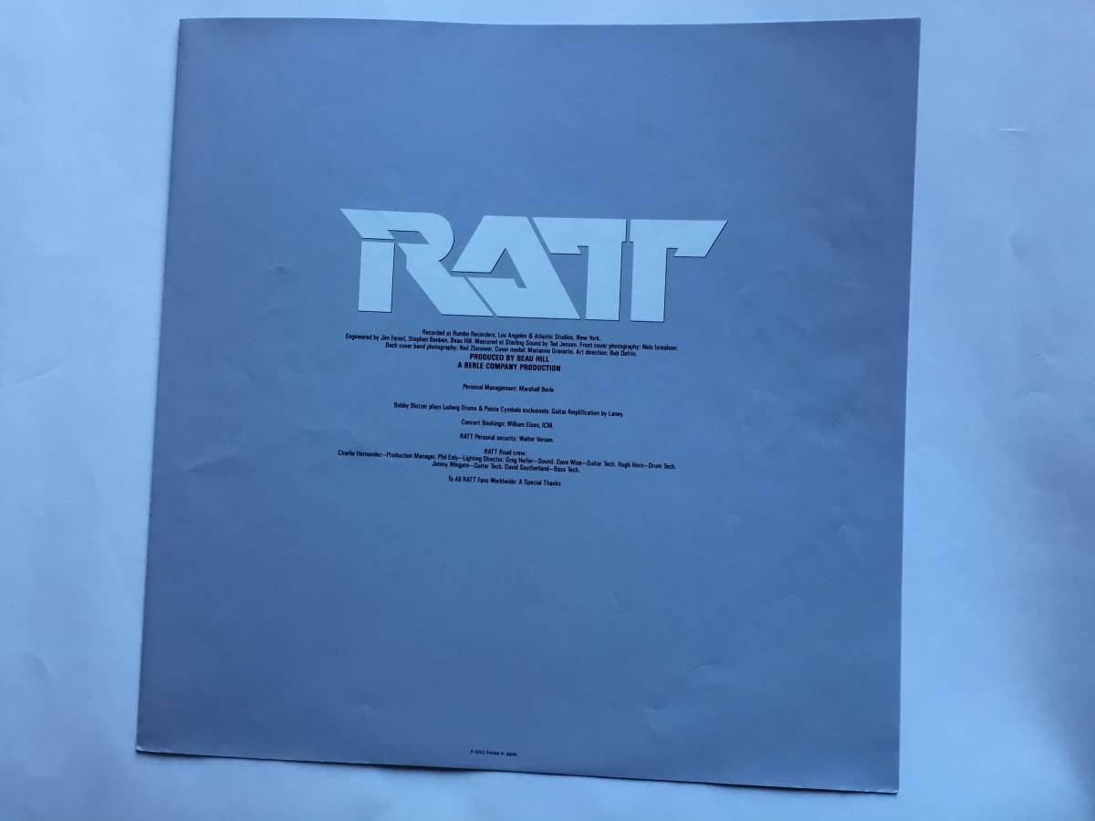 【帯付LP】 RATT／ユア・イン・ラヴ／レイ・イツト・ダウン／ギヴ・イット・オール／ビトウイーン・ジ・アイズ／デンジャラス・バッド_画像3