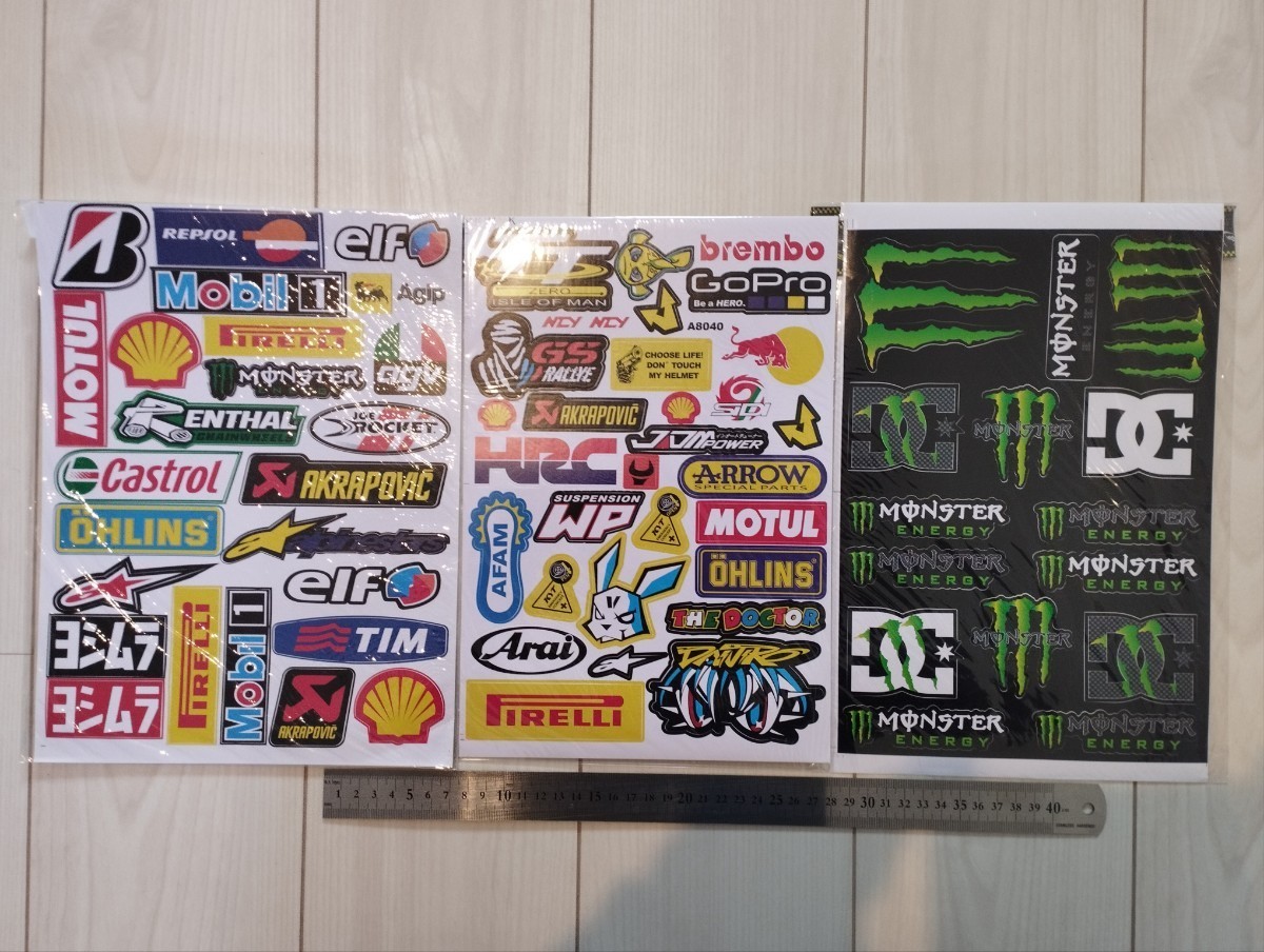  racing sticker approximately 70 pieces set (3 seat minute ) bike sticker car sticker car sticker motoGP Monster Energy DC