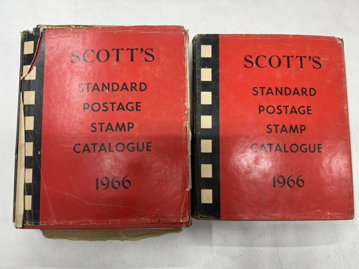 a0121-17.洋書 Scott's standard postage stamp catalogue 1966 vol1.2(傷み 壊れ 線引き等有)切手 郵便 Letter 趣味 collection_画像1