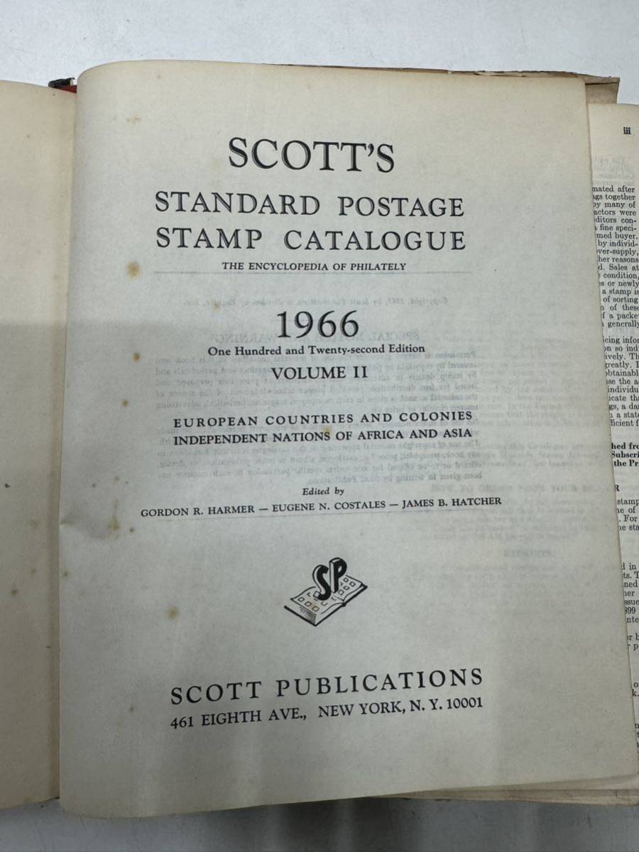 a0121-17.洋書 Scott's standard postage stamp catalogue 1966 vol1.2(傷み 壊れ 線引き等有)切手 郵便 Letter 趣味 collection_画像3