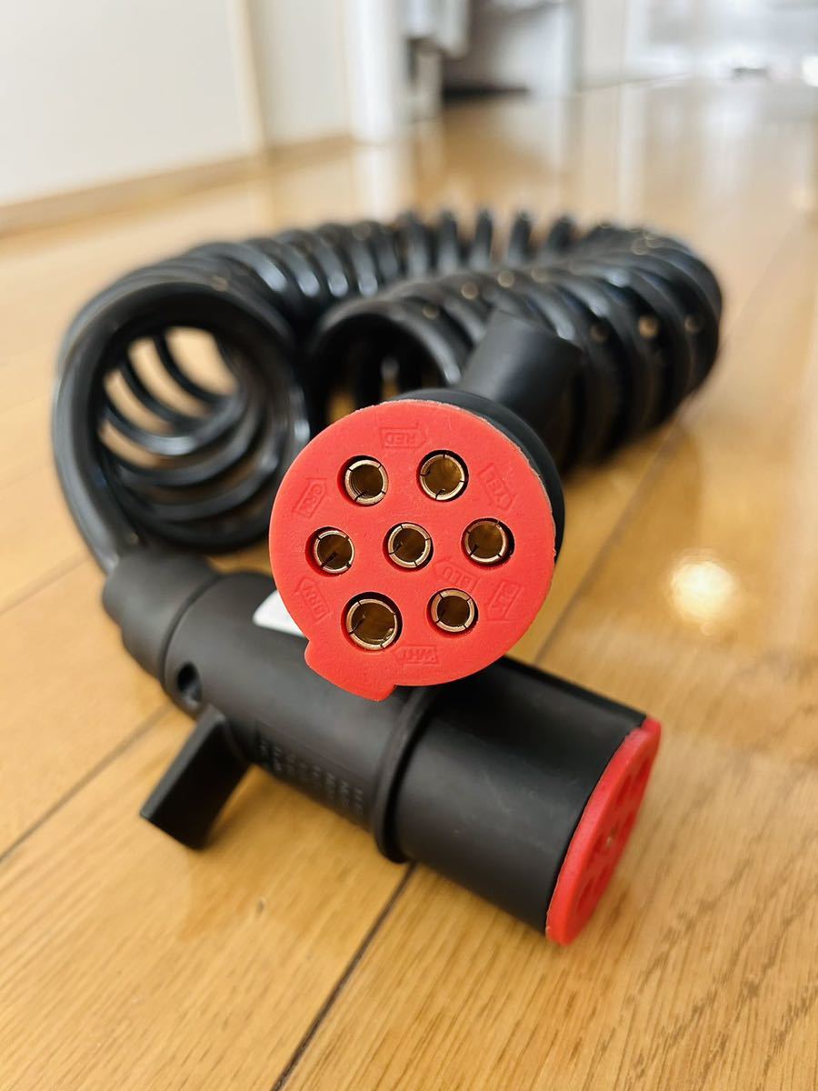 コイル式ジャンパーケーブル 7極 電源ケーブル セブンコード 新品 コイル式ジャンパーケーブル 7極 電源ケーブル セブンコード 新品