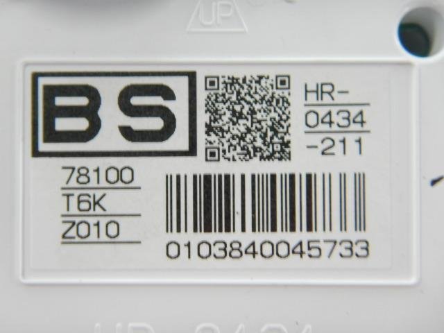 ●N-WGN JH2 H29/5 スピードメーター 78100-T6K-Z01 7,000km 未テスト ジャンク 部品取り用 補修用 長期在庫処分！ N-ワゴン_画像4