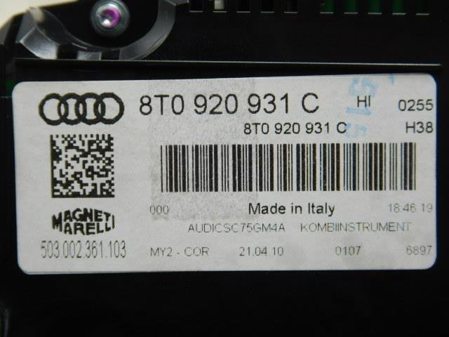 * Audi A5 ABA-8TCDNL H22/6 speed meter not yet test Junk part removing for for repair long time period stock disposal! 8T0 920 931C 116,000km