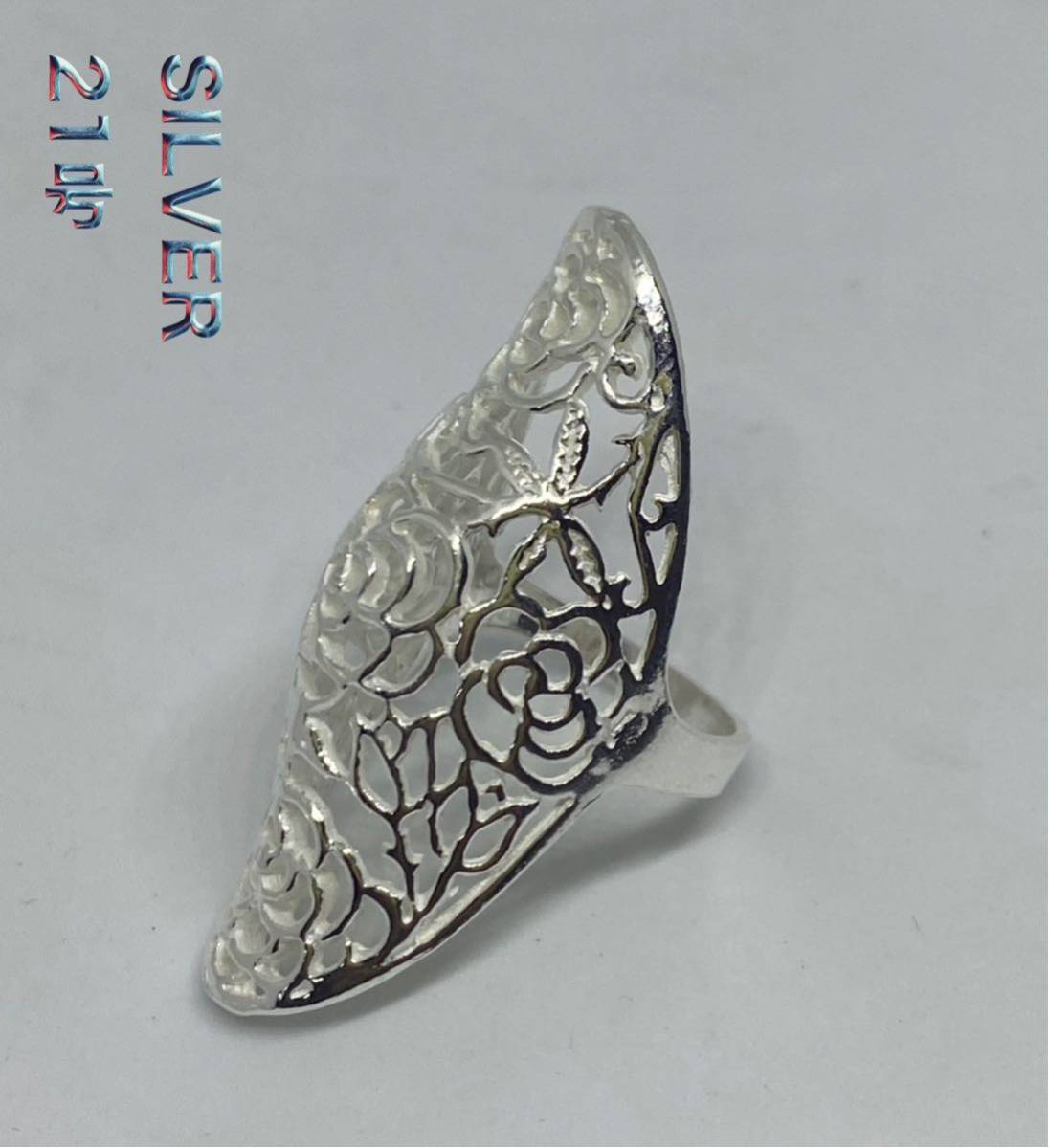 LME IG-qtoa10B flower ... Tang .ala Beth ksilver925 ring large .. original silver ring 21 number 