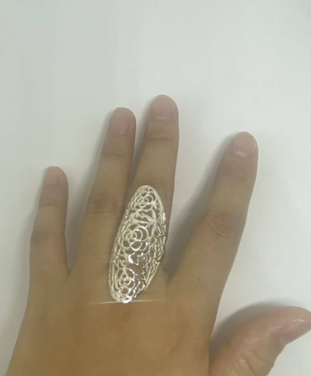 LME IG-qtoa10B flower ... Tang .ala Beth ksilver925 ring large .. original silver ring 21 number 