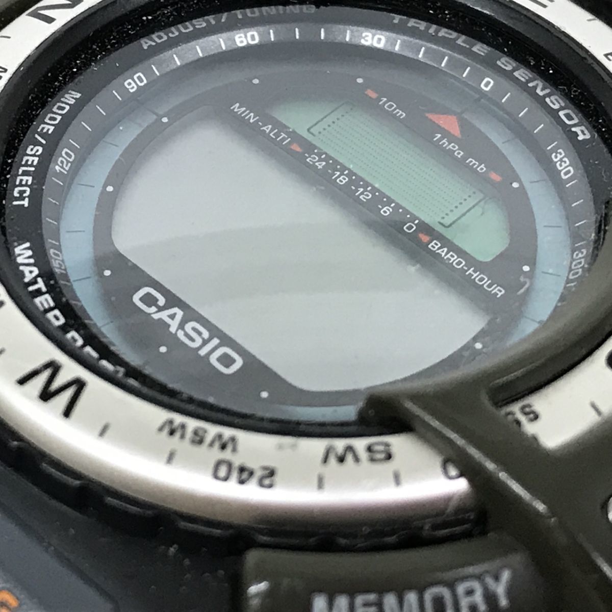 電池切れ CASIO カシオ PRO TREK プロトレック ATC-1100 トリプルセンサー メンズ 腕時計[C0215]_画像2