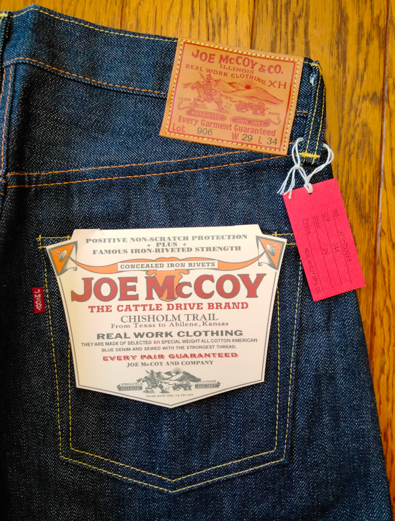  new goods unused Joe mccoy 906 W29L34 old mccoy red tabJOE McCOY Denim pants The Real McCoy's 