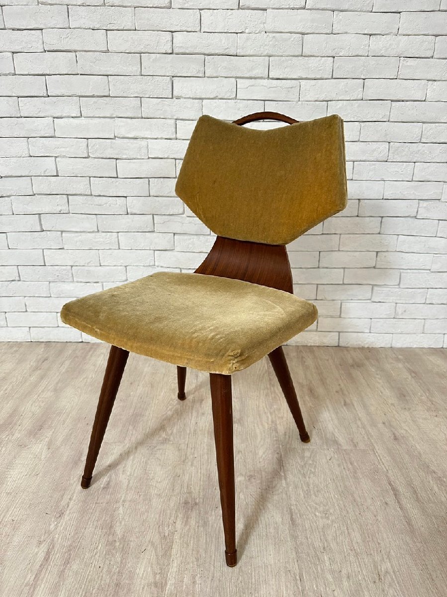 【1脚の価格】4462 イタリア アンティーク 1950年代 椅子 チェア 木製 ブルックリン カントリー 高さ84cm 幅47cm 奥行き54cm abb