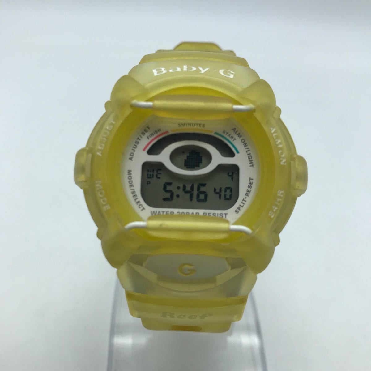 CASIO カシオ Baby-G Reef リーフ BGR-200 クオーツ 電池式 腕時計 イエロー 動作品_画像1