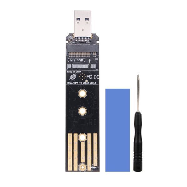 新品良品即決■送料無料 NGFF NVME両対応 M.2-USBアダプター USB3.1 10Gbps対応 RTL9210B高性能チップ M key/B+M key 2230/2242/2260/2280_画像1