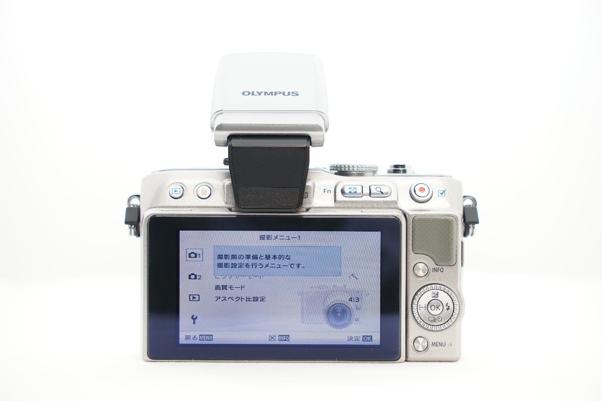 同梱歓迎【良品/動作品】OLYMPUS オリンパス PEN LITE E-PL3 ボディ（フラッシュ、バッテリー、充電器）#4464_画像3