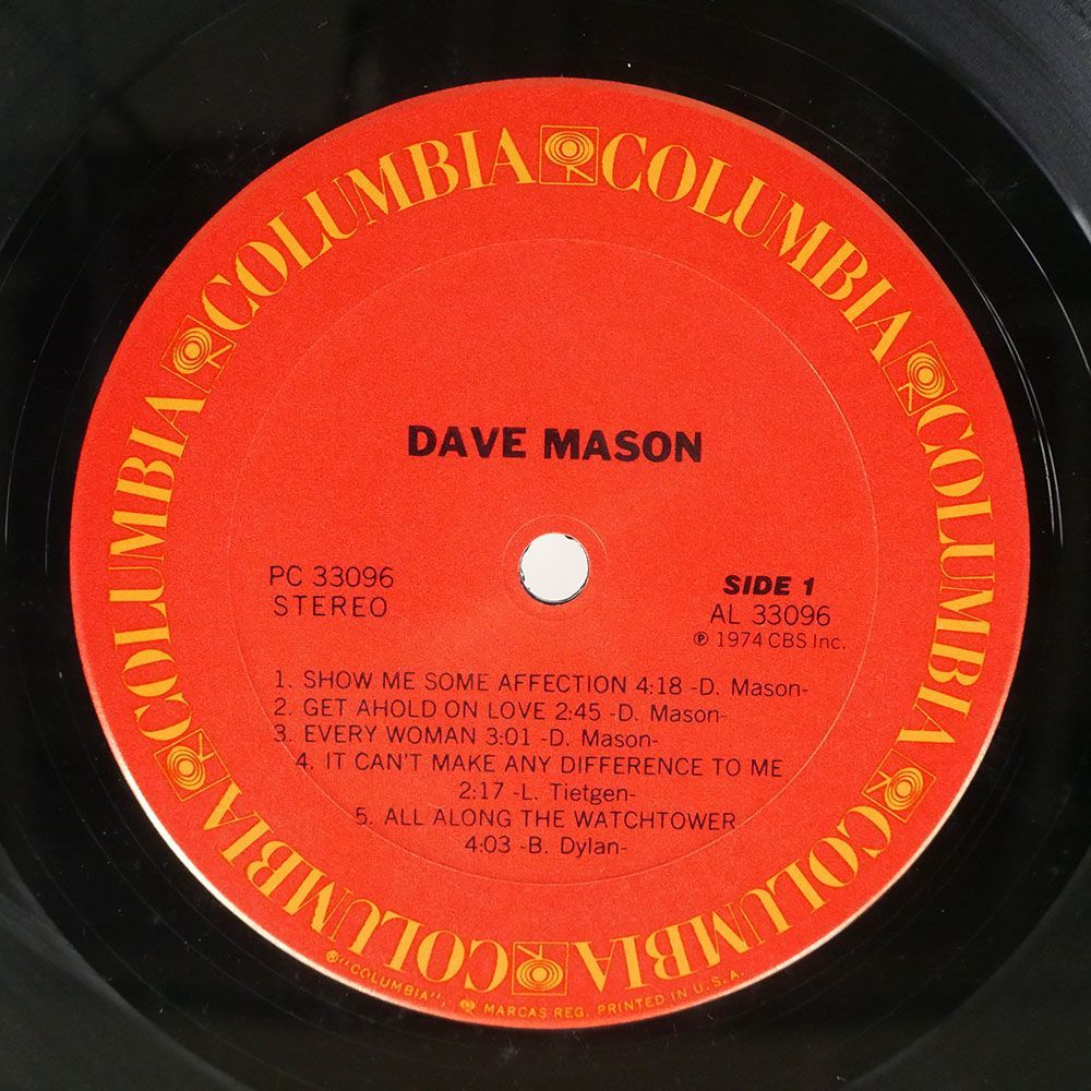 米 DAVE MASON/SAME/COLUMBIA PC33096 LP_画像2