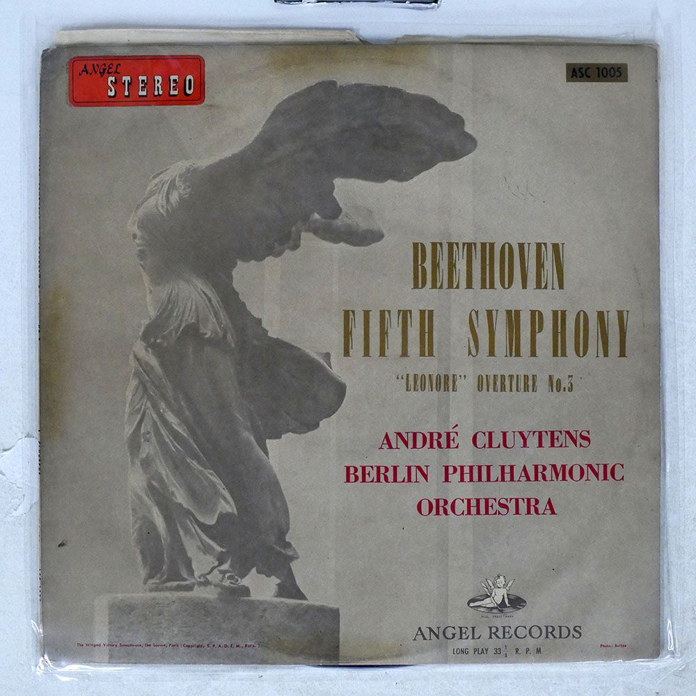 赤盤 ペラ クリュイタンス/ベートーヴェン：序曲「レオノーレ」第3番/ANGEL ASC1005 LP_画像1