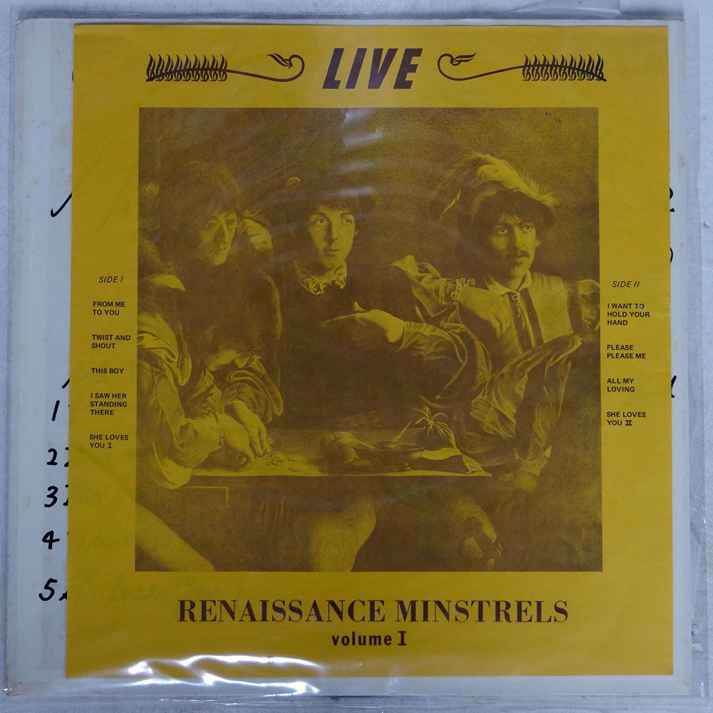 米 ブート BEATLES/LIVE RENAISSANCE MINSTRELS VOL.1/RENAISSANCE RR1002 LP_画像1