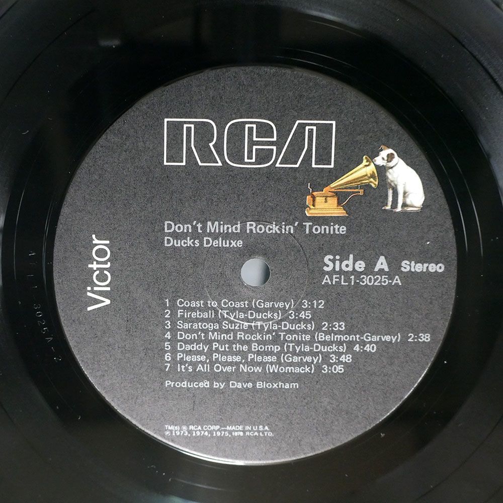 米 DUCKS DELUXE/DON’T MIND ROCKIN’ TONITE/RCA VICTOR AFL13025 LP_画像2