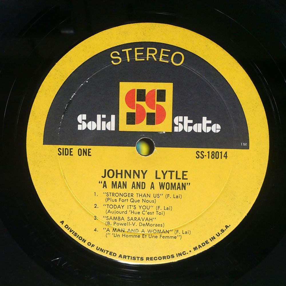 米 JOHNNY LYTLE/A MAN AND A WOMAN/SOLID STATE SS18014 LP_画像2