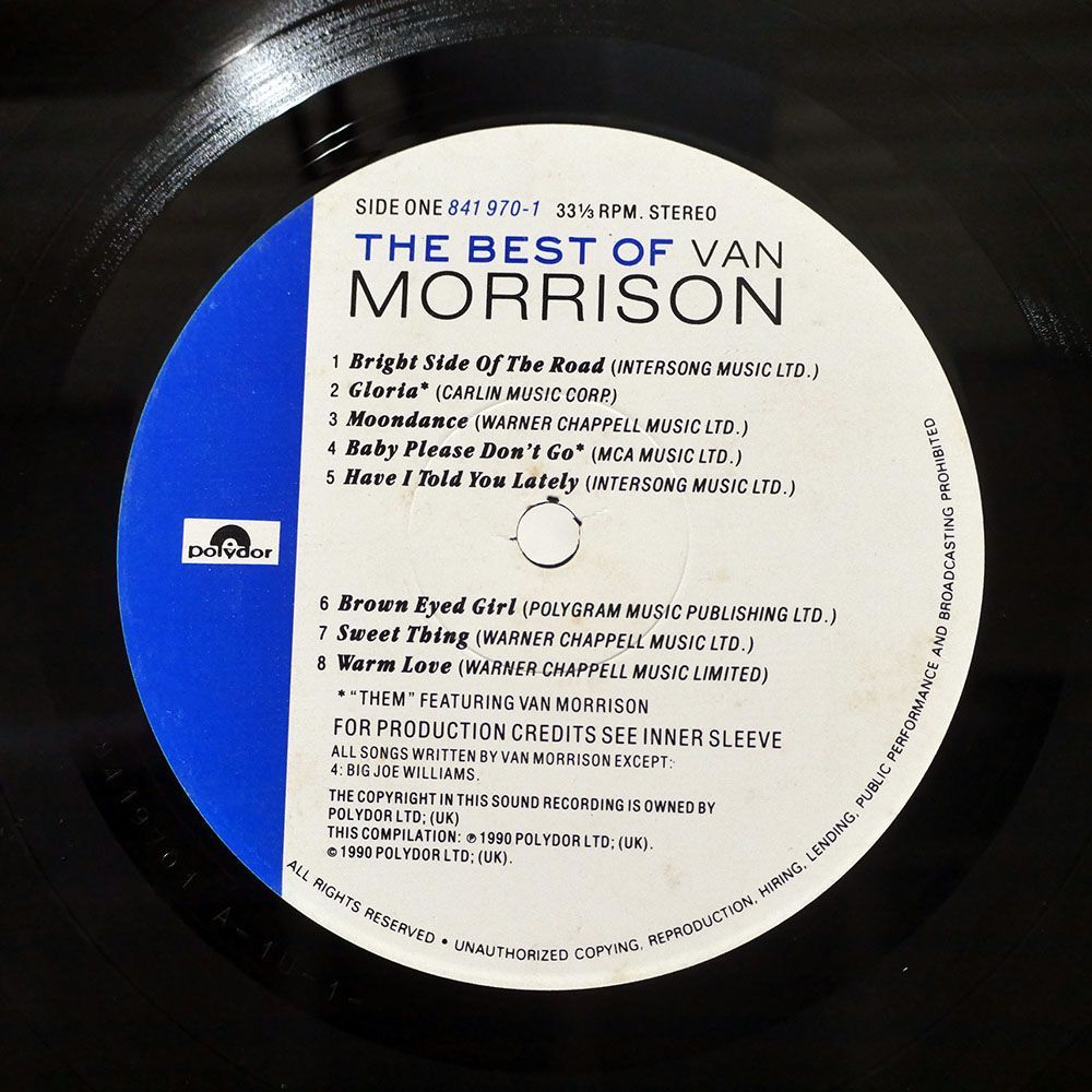 英 VAN MORRISON/BEST OF/POLYDOR 8419701 LP_画像2