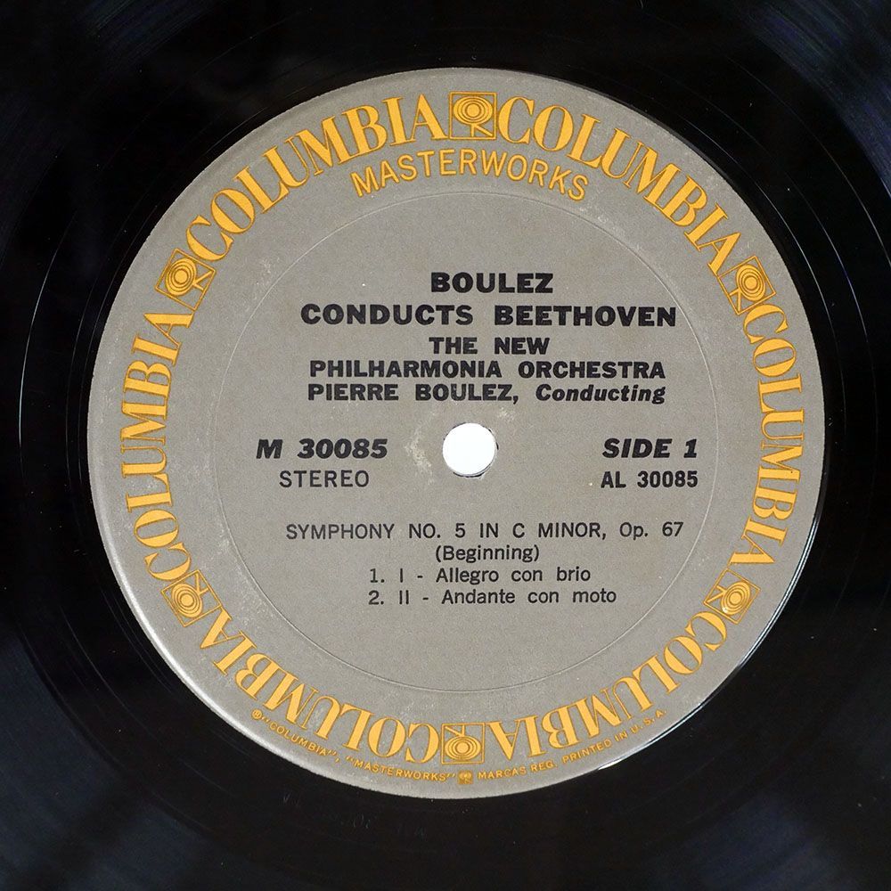 米 ピエール・ブーレーズ/ベートーヴェン 交響曲第5番/COLUMBIA MASTERWORKS M30085 LP_画像2