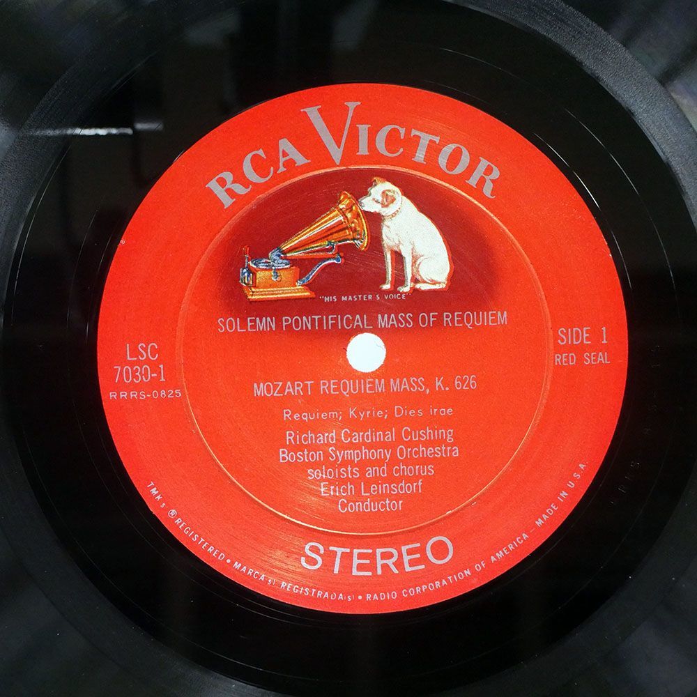 米 影犬 ラインスドルフ/ケネディ追悼 モーツァルト レクイエム/RCA VICTOR LSC7030 LP_画像2