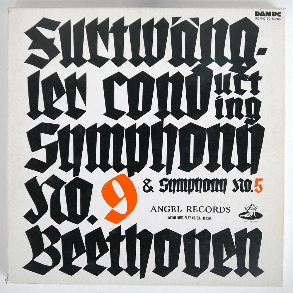 フルトヴェングラー/BEETHOVEN SYMPHONY 9 & 5/EMI ANGEL DOR0162 LP_画像1