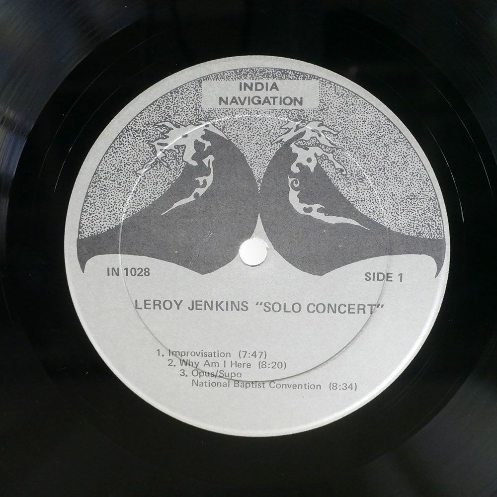 米 LEROY JENKINS/SOLO CONCERT/INDIA NAVIGATION IN1028 LP_画像2