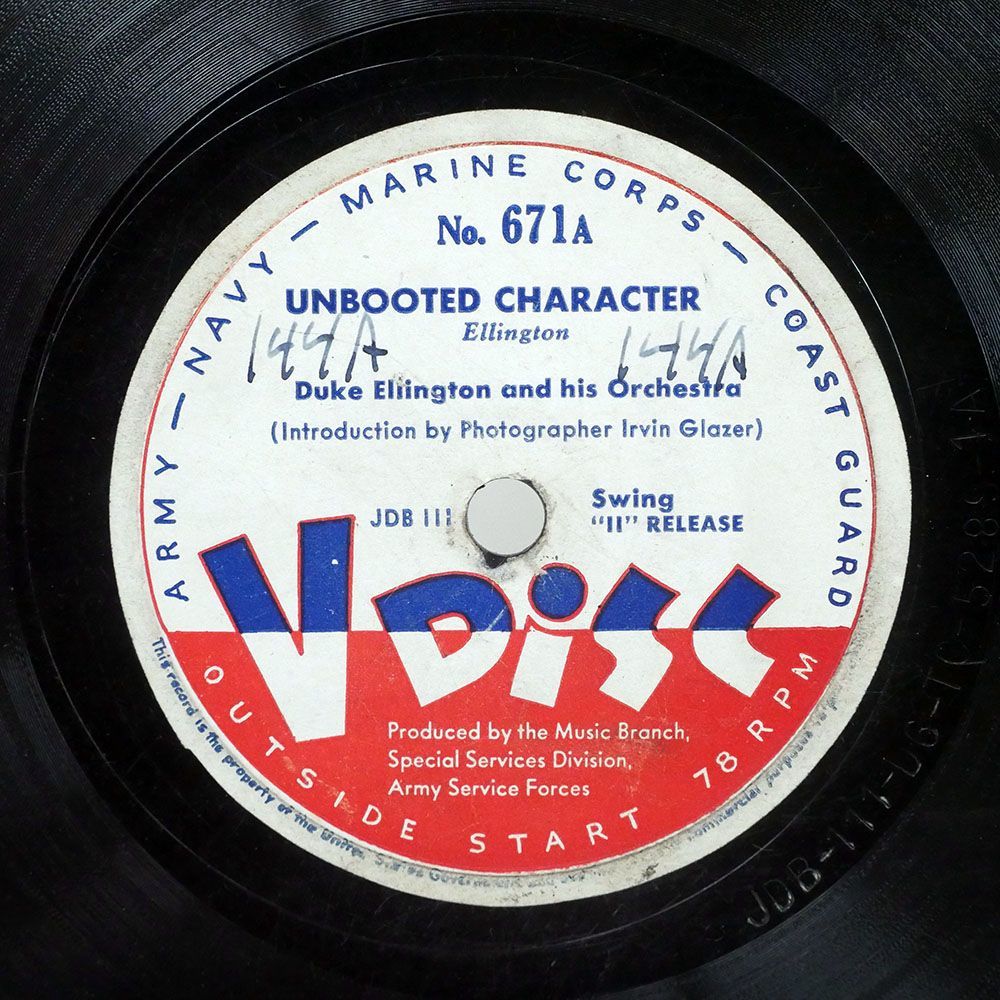 DUKE ELLINGTON/UNBOOTED CHARACTER/V DISC 752 12_画像1