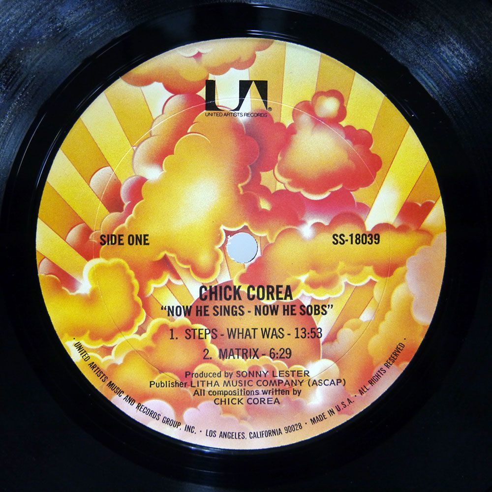 米 CHICK COREA/NOW HE SINGS NOW HE SOBS/UNITED ARTISTS SS18039 LP_画像2