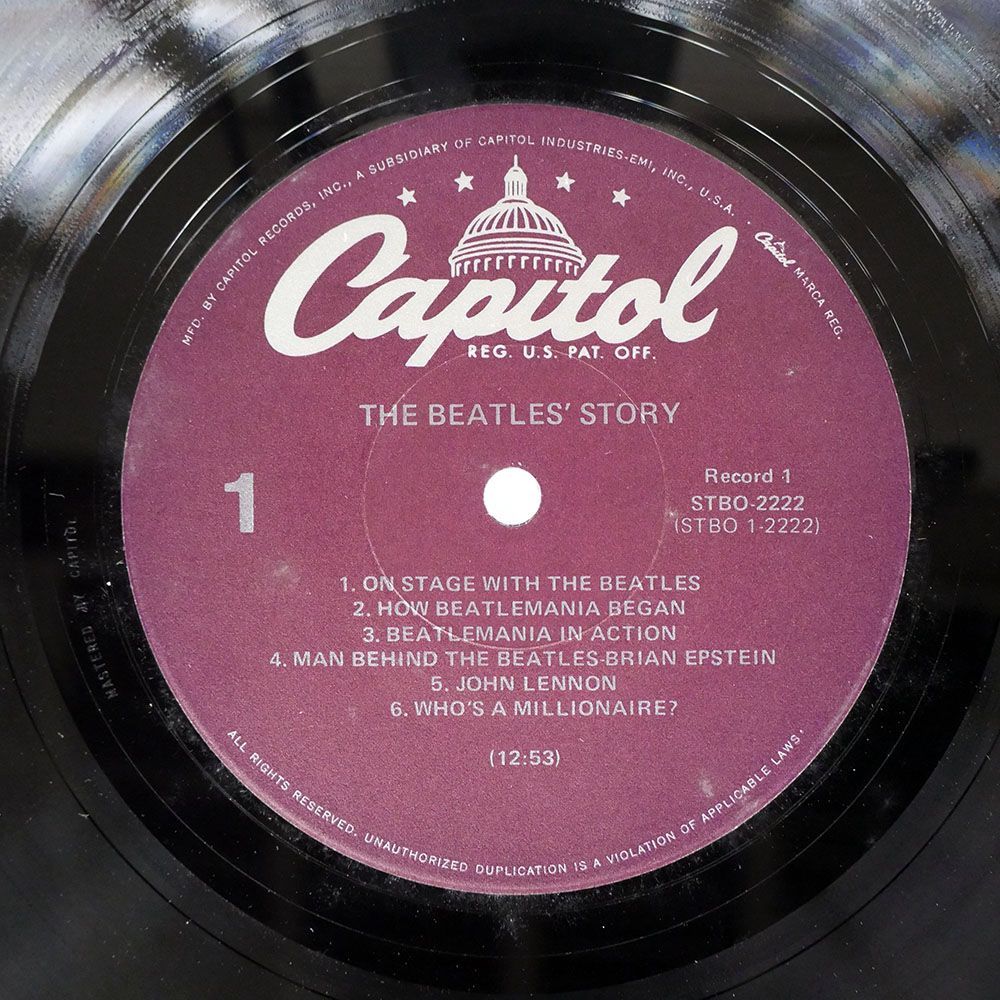 米 BEATLES/STORY/CAPITOL STBO2222 LP_画像2