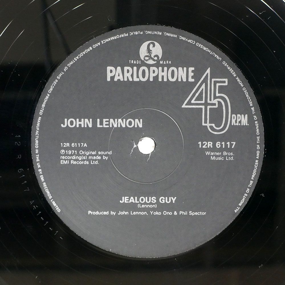 英 JOHN LENNON/JEALOUS GUY/PARLOPHONE 12R6117 12_画像2