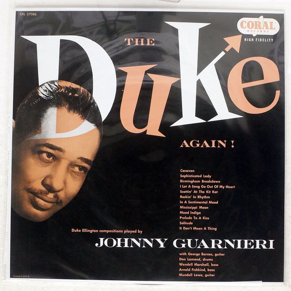 JOHNNY GUARNIERI/DUKE AGAIN/CORAL MVJJ30023 LP_画像1