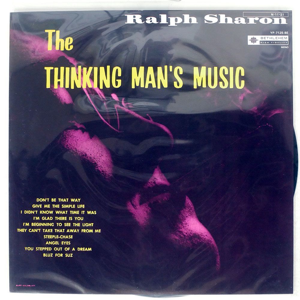 RALPH SHARON/THINKING MAN’S MUSIC/BETHLEHEM YP7125BE LP_画像1