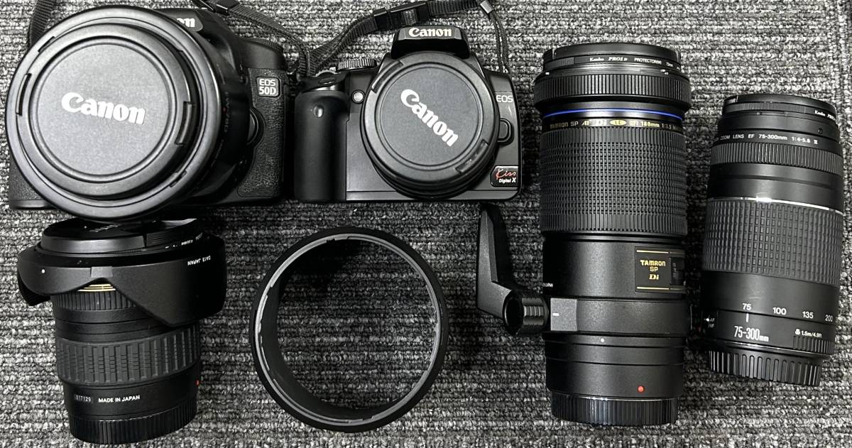 Canon　キャノン　一眼レフ　カメラ　レンズ　三脚　EOS50D　EOS Kiss DigitalX　コード　プロテクトフィルター　など　周辺機器　おまとめ_画像4