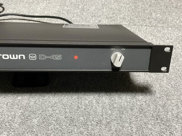 Crown D-45 非メッキマリンコプラグ 中古動作品 Pro cable 120V仕様 パワーアンプ SN_8001402182_画像3