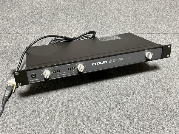 Crown D-45 非メッキマリンコプラグ 中古動作品 Pro cable 120V仕様 パワーアンプ SN_8001401024_画像1