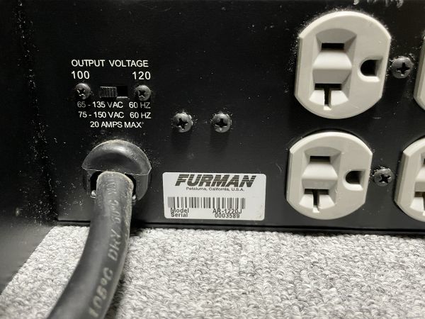 Furman AR-1220J 安定化電源レギュレーター 中古動作品_画像7