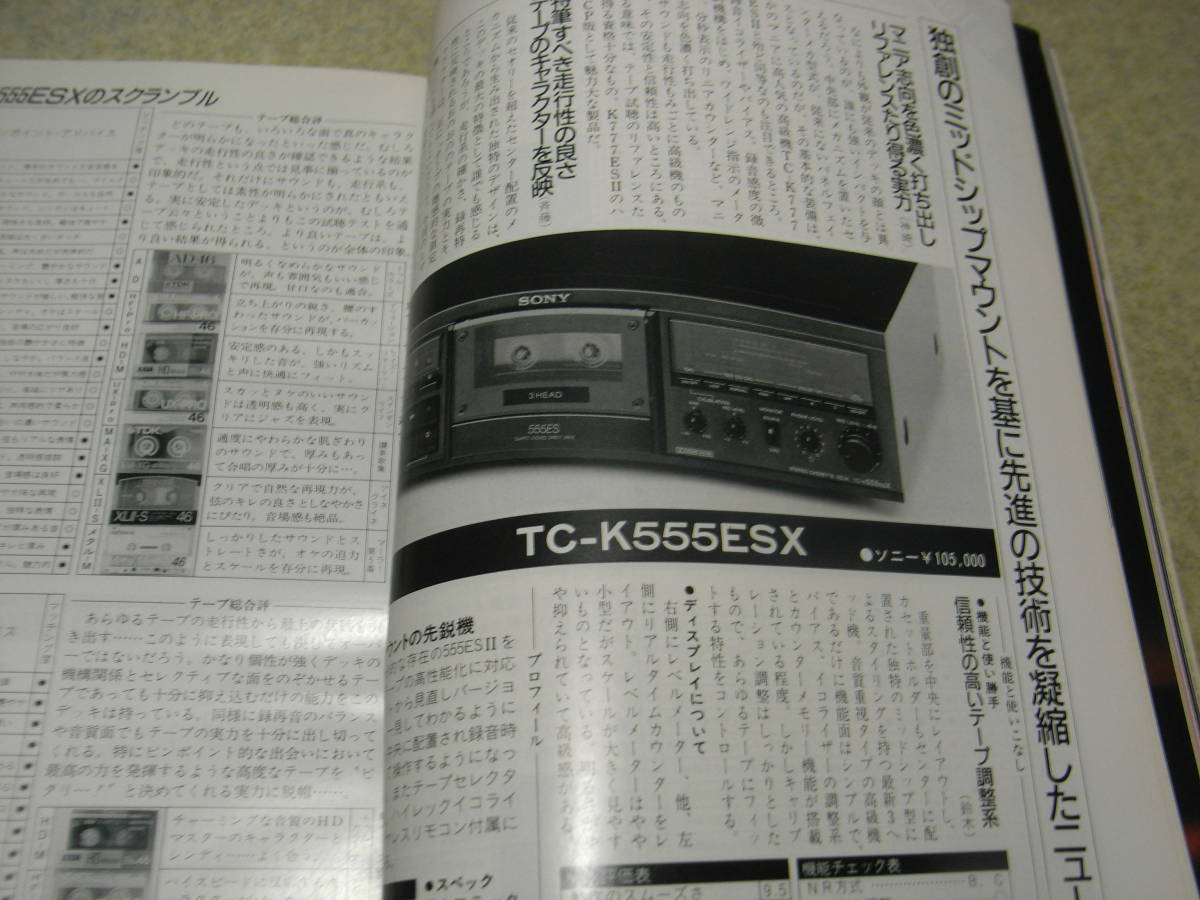 季刊オーディオアクセサリー No.44　テスト/ソニーTC-K777ESⅡ/TC-K555ES/ヤマハGT-2000/パイオニアPL-7/デンオンDP-59M/トリオKP-990_画像4