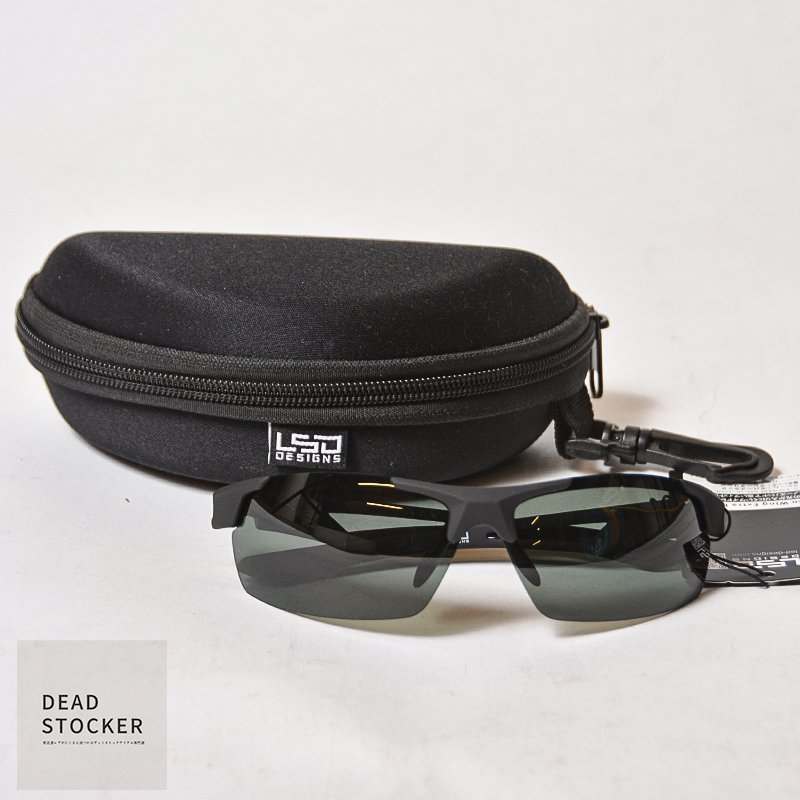 [ new goods ]L.S.D. DESIGNS polarized light sunglasses NeoWingExtraEdge 035-16/CODE4304 lens : gray green frame : Raver black 