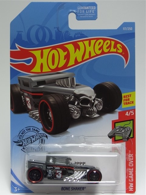 ☆☆☆日曜夜☆未開封新品☆BONE SHAKER (第3世代金型)☆DIRTY WHITE PRINT VERSION☆HOT WHEELS_画像3