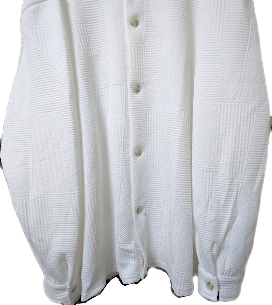 新品 5XL ジャケット シャツ 長袖 6L 白 ホワイト 大きいサイズ 未使用 トップス ビッグサイズ SHEIN_画像6