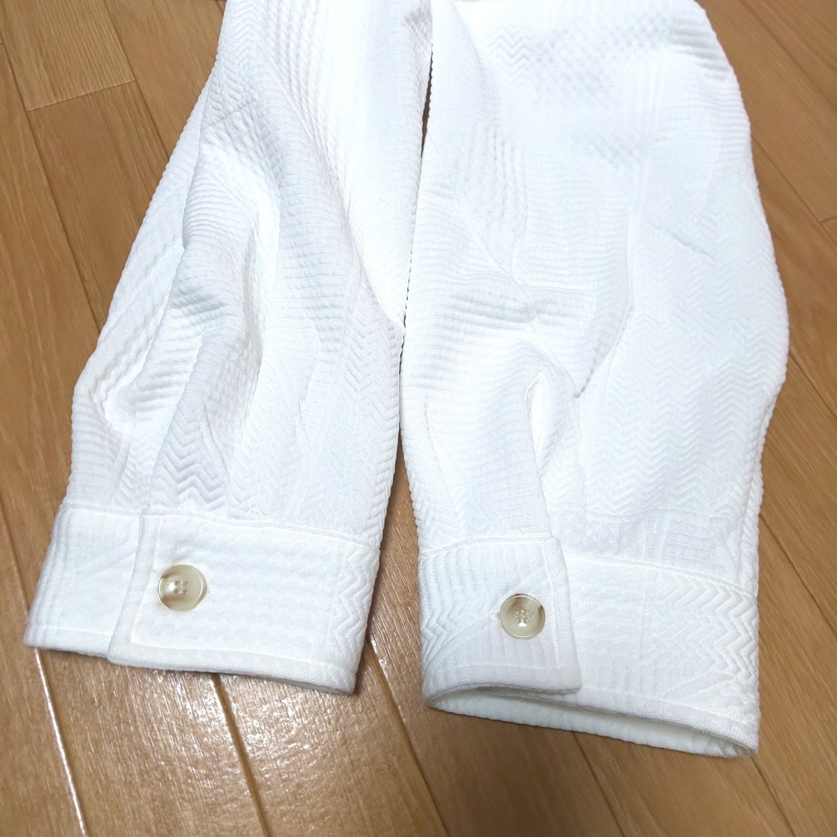 新品 5XL ジャケット シャツ 長袖 6L 白 ホワイト 大きいサイズ 未使用 トップス ビッグサイズ SHEIN_画像8