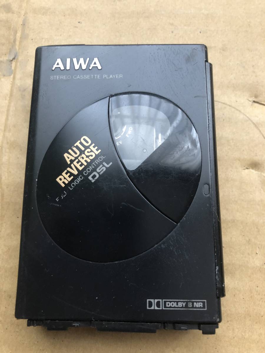 AIWA アイワ ポータブルカセットプレーヤー remote HS-PL10 JUNK_画像1