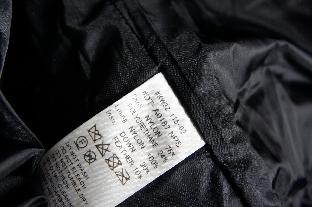 美品23AW DANTONダントン STRETCH NYLON JACKET DT-A0187 NPS ダウン ジャケット XL KW32-115 ブラック黒106O_画像10