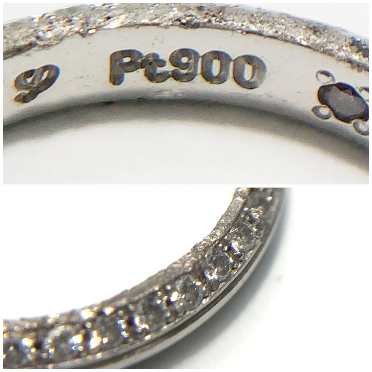 Pt900 ダイヤモンド リング 約6号 約3.0g 指輪 Pt プラチナ 白金 ダイヤ 貴金属 刻印 レディース アクセサリー ジュエリー_画像5