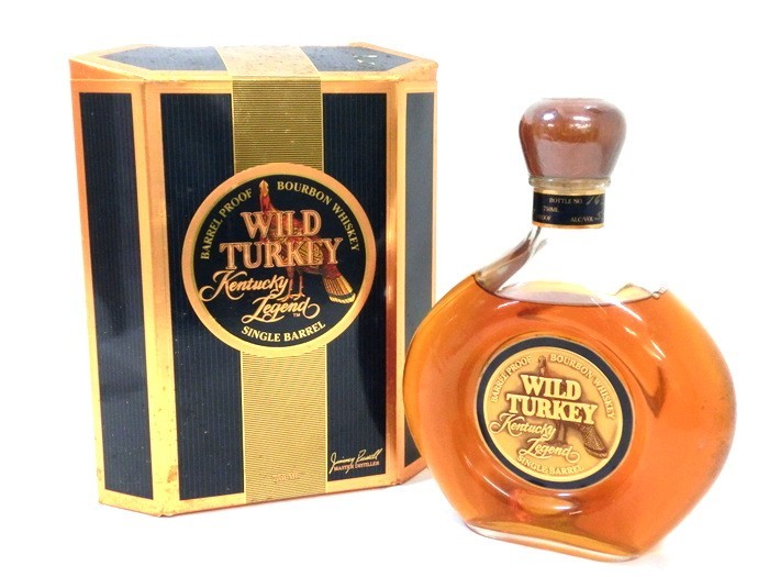 1000円スタート バーボンウイスキー WILD TURKEY Kentuckey Legend SINGLE BARREL 箱付 750ml 55.9%? 未開栓 ワイルドターキー 1 お酒A807_画像1