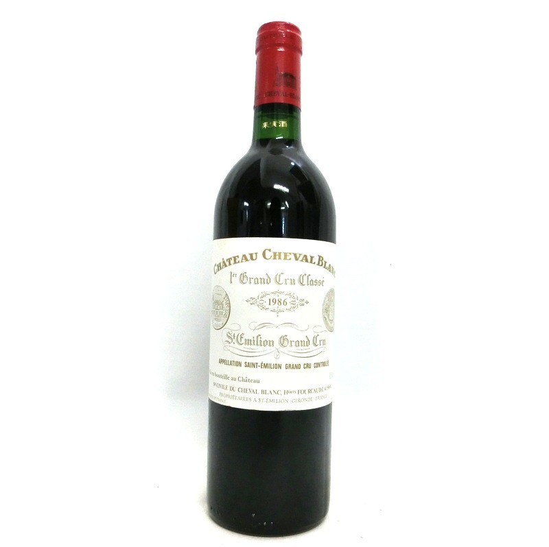 1000円スタート 果実酒 ワイン CHATEAU CHEVAL BLANC 1er Grand Cru Clesse St Emilion Grand Cru 1986 750ml 12.5% 未開栓 TSI お酒A825_画像1