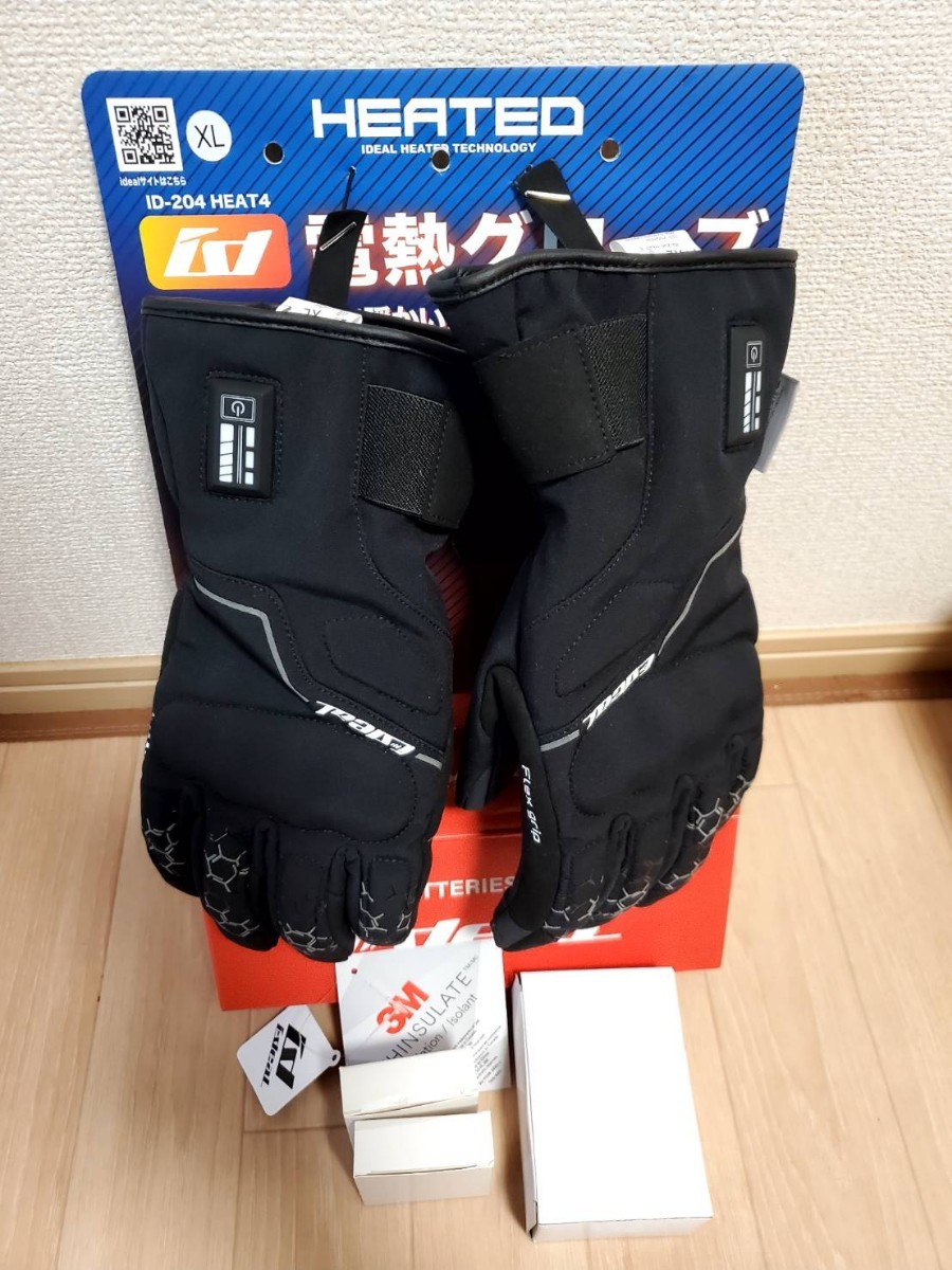 IDEAL ID-204 HEAT4 BLACK/XL 電熱グローブ　アイディール　未使用　試着