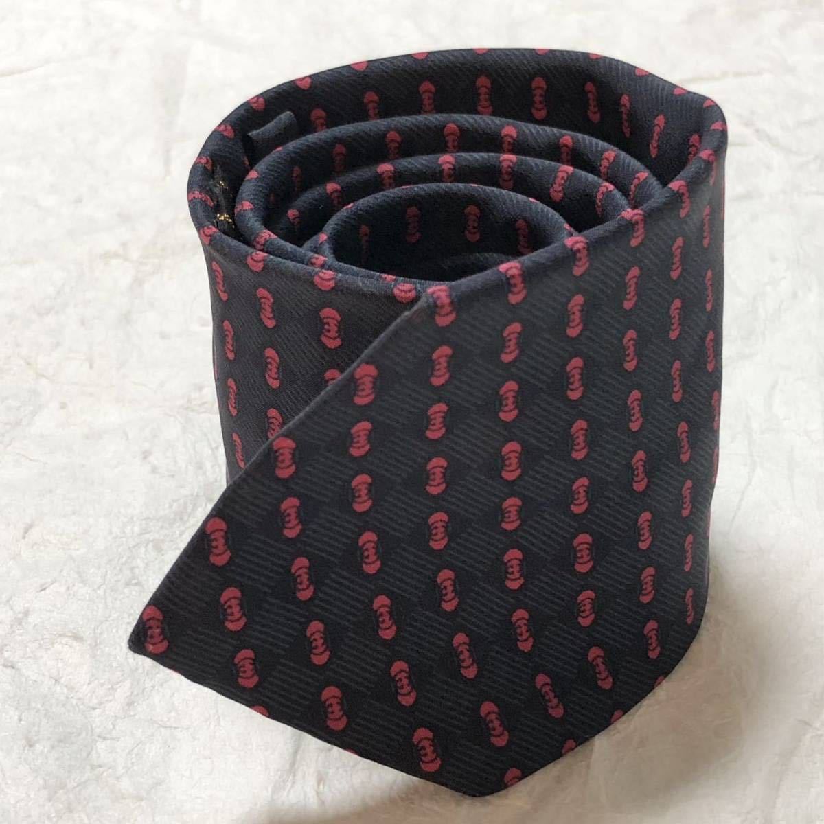 美品 GUCCI グッチ ネクタイ 市松模様 インターロッキングG 美品 GUCCI グッチ ネクタイ 市松模様 インターロッキングG