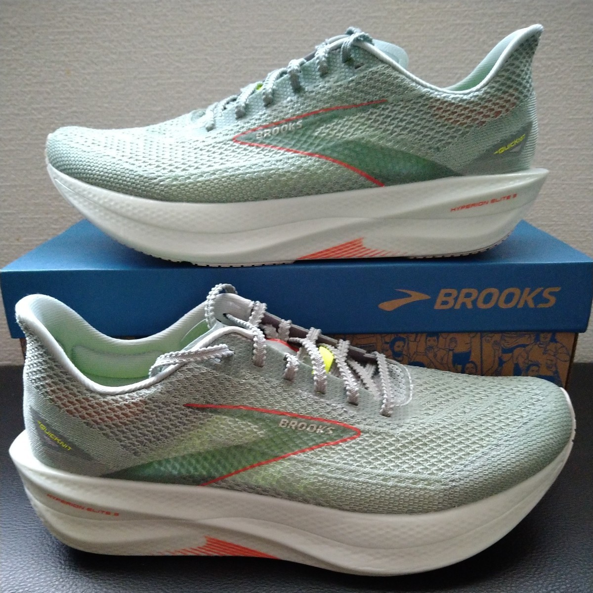 ブルックス ハイペリオン エリート3 メンズ28.0cm 走行4km 【100042 1D 492】BROOKS_画像4